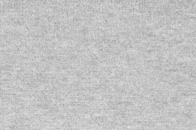 Gray woolen knitted fabric as background