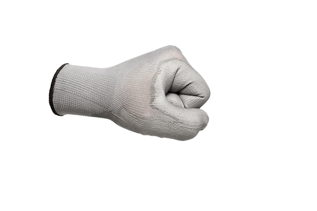 Gray work gloves isolated