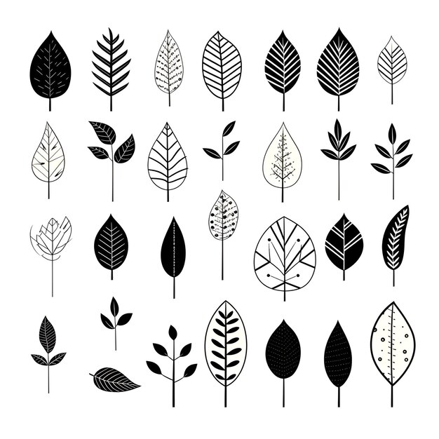 Grayscale impressions depicting the beauty of black and white botanicals