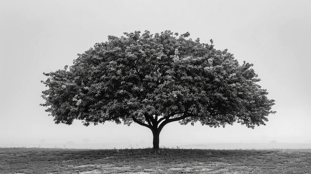 灰色 の スケール の 木 の シルエット
