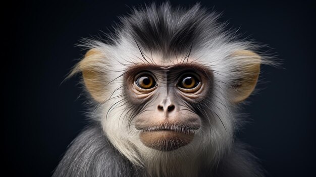 grayshanked douc langur AI Generative