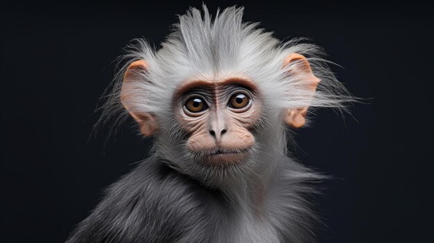 Photo grayshanked douc langur ai generative