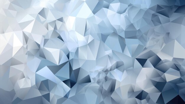 Graywhiteblue abstract background of circles in the style of lowpoly graphics AI generative
