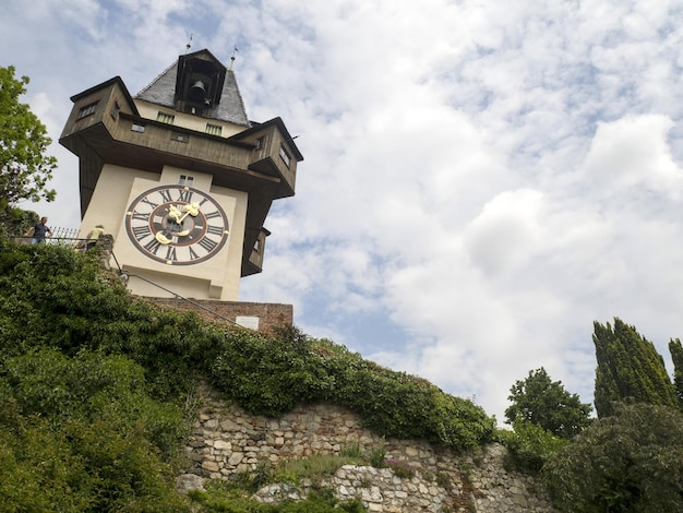 Graz Austria historical clock tower