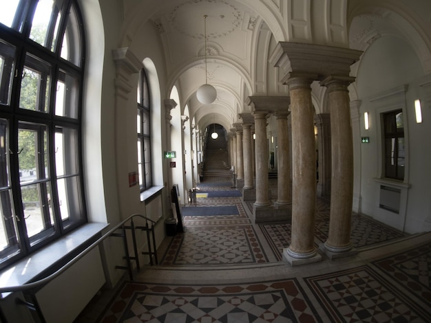 Graz Karl Franzens University main building alley