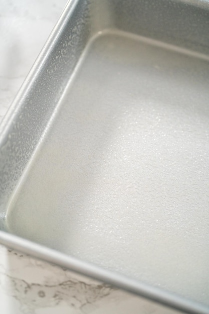 Greasing baking pan