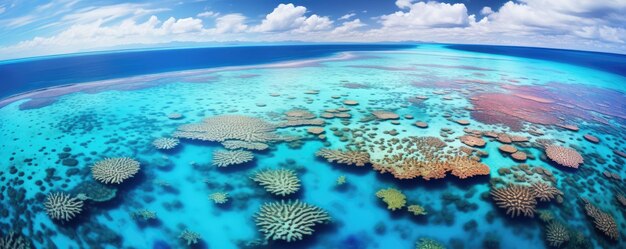 Photo great barrier reef australia coastilne blue ocean coral queensland generative ai