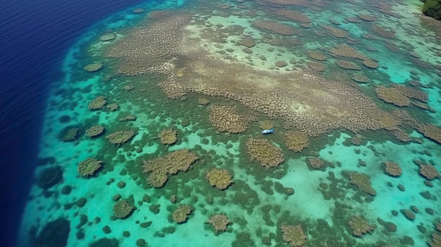 The great barrier reef off the coast of queensland generative ai