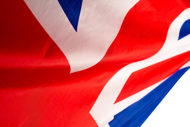 Фото Флаг великобритании в качестве фона. вид сверху.