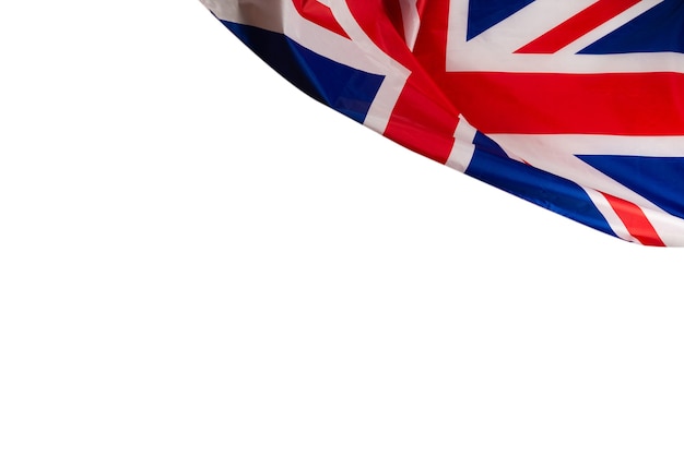 Photo great britain flag as a background. top view.