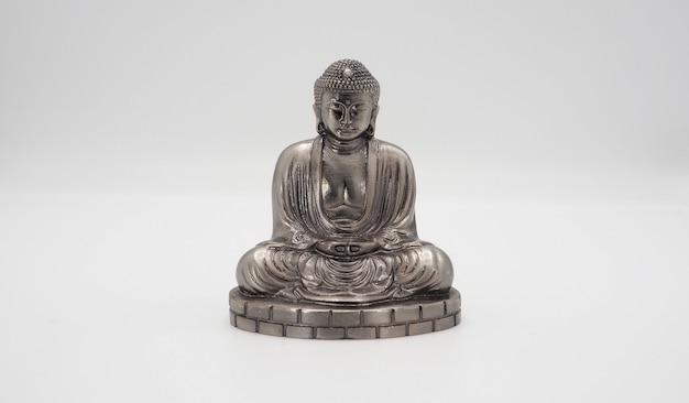 Great buddha or Daibutsu silver model of Kamakura temple Japan.