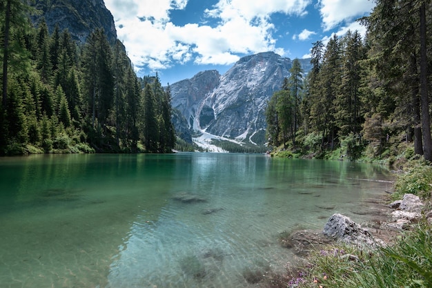 A great colored alp lake