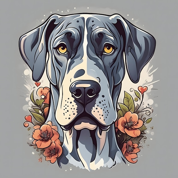 Photo great dane dog clipart