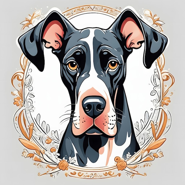 Photo great dane dog