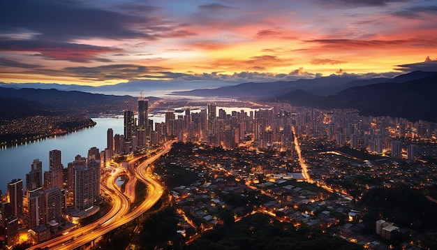 A great geographic shot of Colombia best view from drone at the sunrise Realistic textures and deta