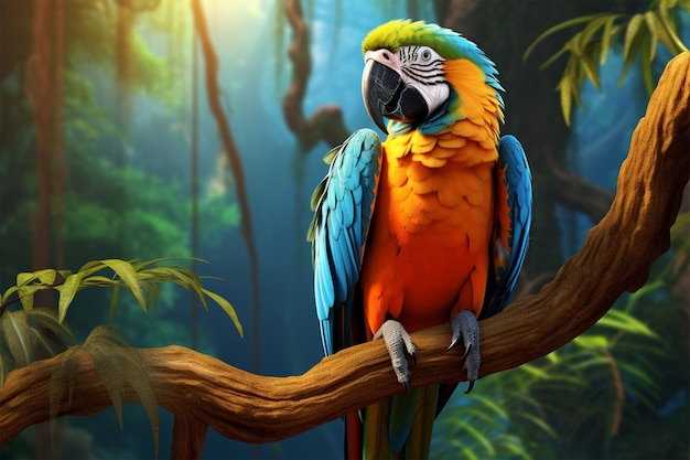 great green macaw p