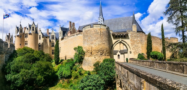 Grandi castelli medievali della valle della loira - montreuil-bellay. francia