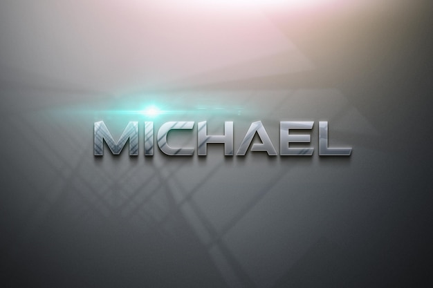 Photo great mock up name 3d background