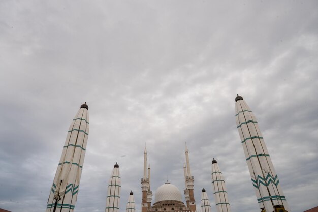 Great mosque on the Semarang Central Java when day time with cloudy sky