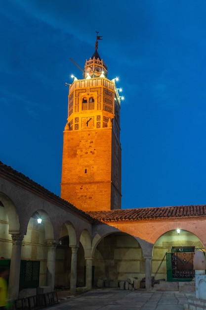 Photo the great mosque of testour in tunisia