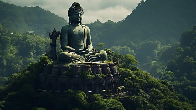 Photo great mountain buddha statue best infinity wallpapers