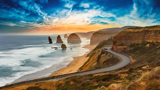 Photo great ocean road sideseeing