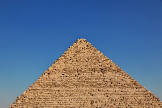 Great pyramids of ancient Egypt in Giza, Cairo
