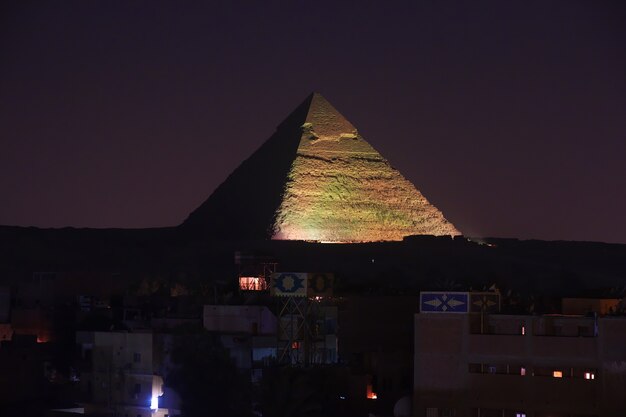 Great pyramids of ancient Egypt in Giza Cairo