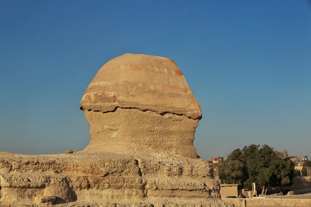 Great pyramids of ancient Egypt in Giza Cairo