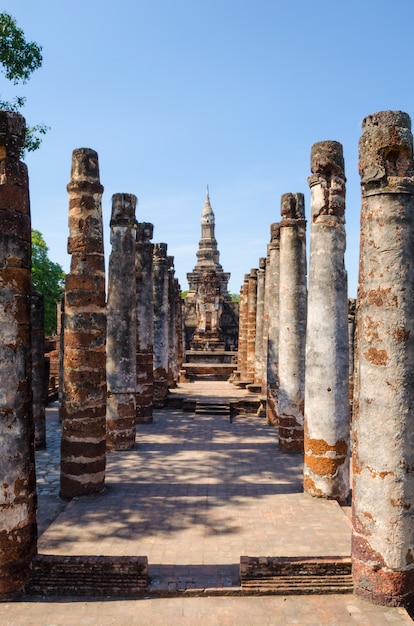 Great ruin church of wat mahathat, Sukhothai, Thailand