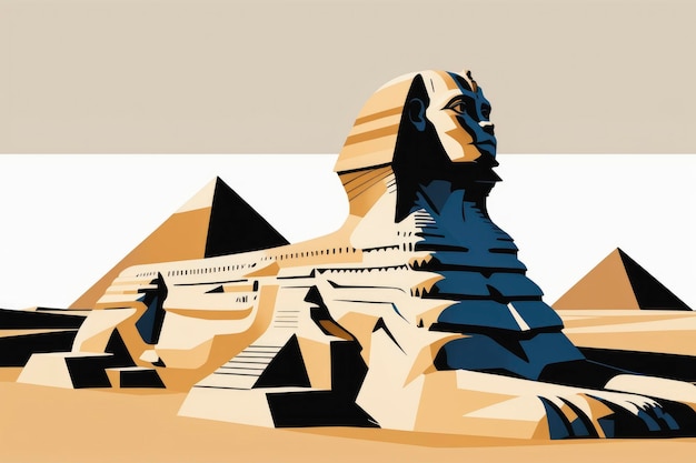 Great sphinx of giza digital art