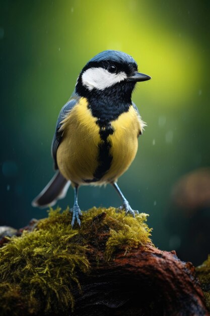 Great tit bird in the wild