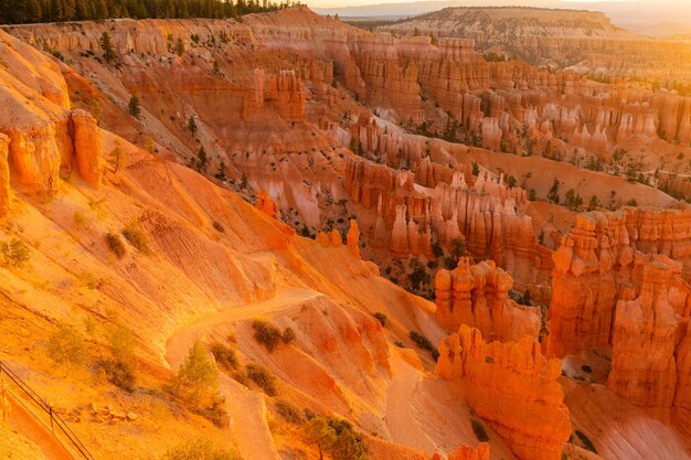 Great view to a part of the magnificient bryce canyon