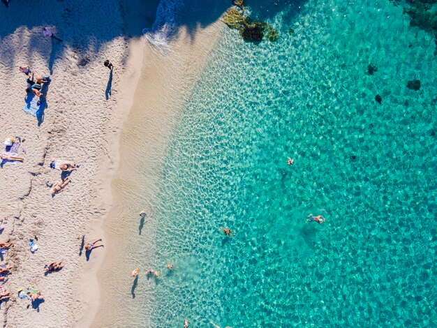 great view of the sea and coast from the air