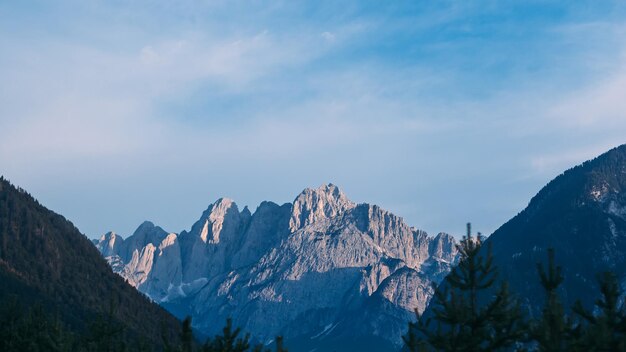 ドロミテ イタリア ヨーロッパの頂上の素晴らしい景色