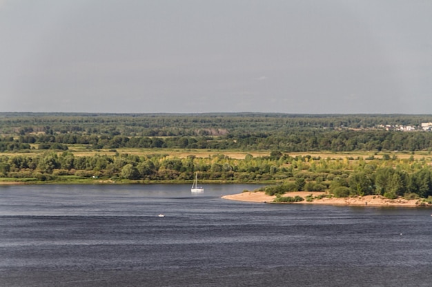 Great view over the Volga River in Nizhny Novgorod Russia