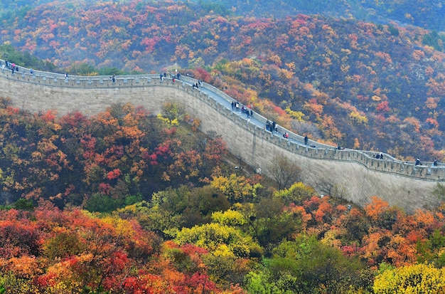 The great Wall of China in autumn