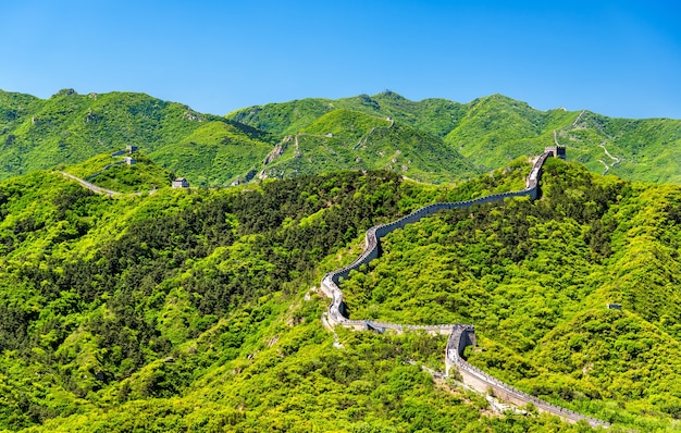 Foto la grande muraglia cinese a badaling