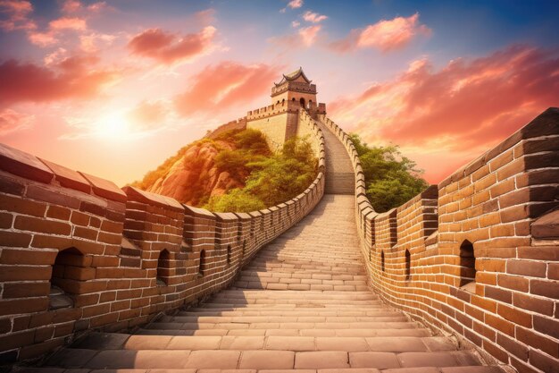 Photo the great wall of china generative ai