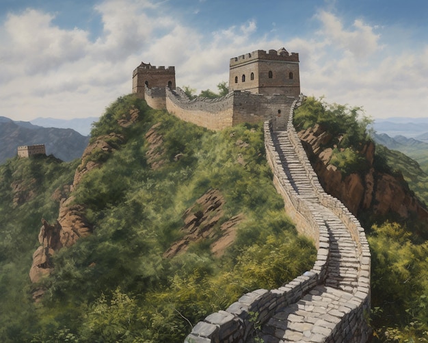 The great wall of china painting