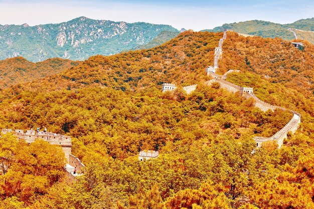 Great Wall of China, section "Mitianyu". Suburbs of Beijing.