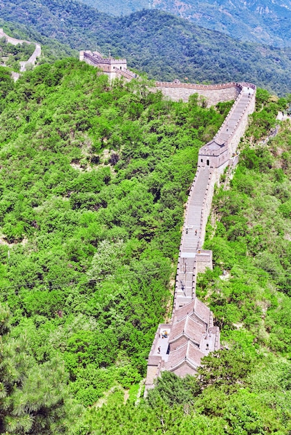 Photo great wall of china section mitianyu