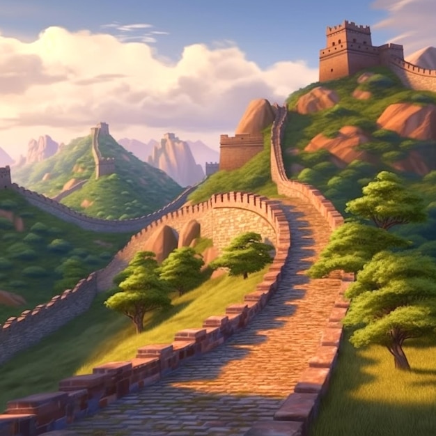 Великая Китайская стена на вершине