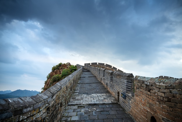 Foto la grande muraglia cinese.