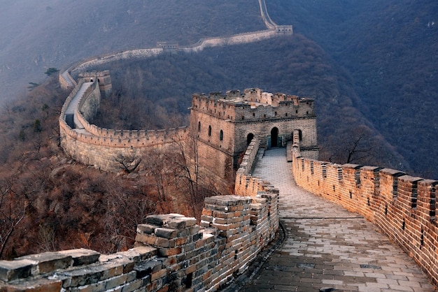 Photo great wall sunset