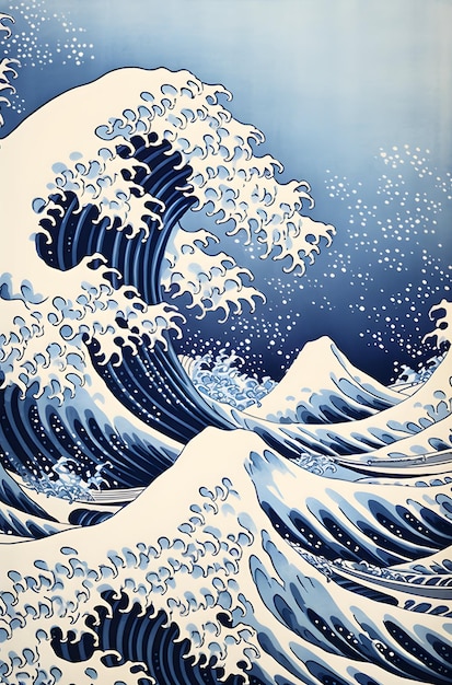 Photo great wave of kanagawa