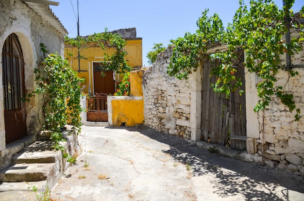 Greece abandoned picturesque streets Crete