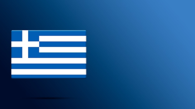 Флаг Греции на реалистичной платформе