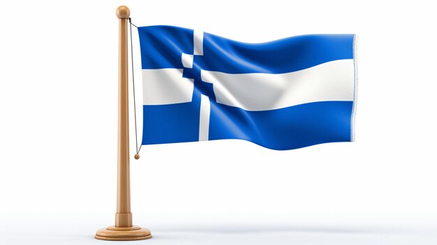 Photo greece table flag isolated on white
