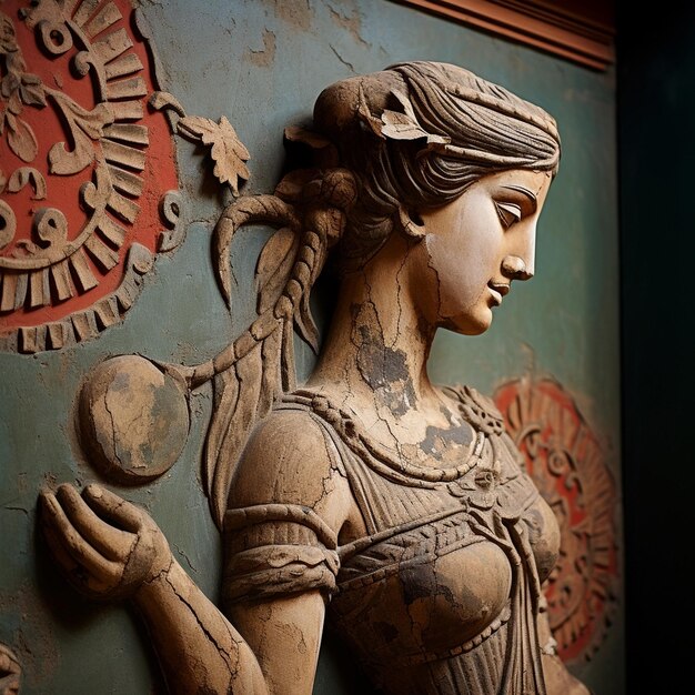 greek ancient clay art of a woman